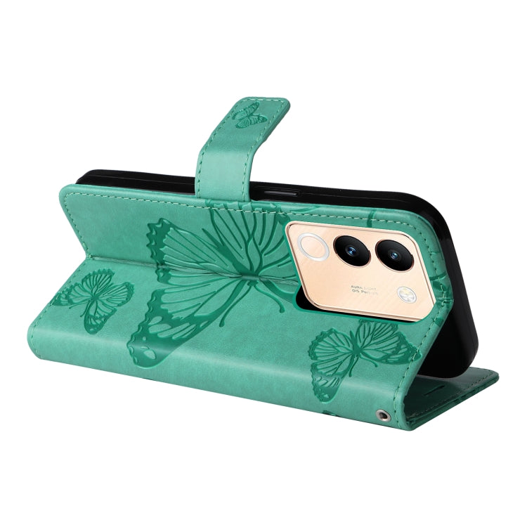 For vivo V29e Global / Y200 5G Global 3D Butterfly Embossed Flip Leather Phone Case