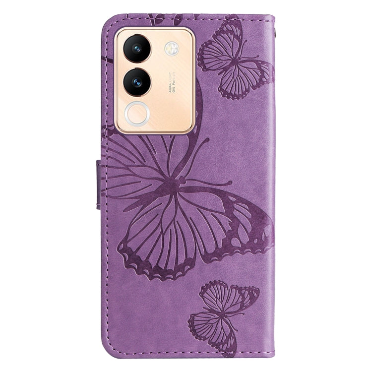 For vivo V29e Global / Y200 5G Global 3D Butterfly Embossed Flip Leather Phone Case