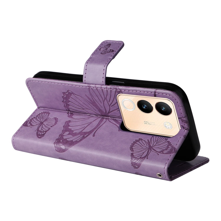 For vivo V29e Global / Y200 5G Global 3D Butterfly Embossed Flip Leather Phone Case