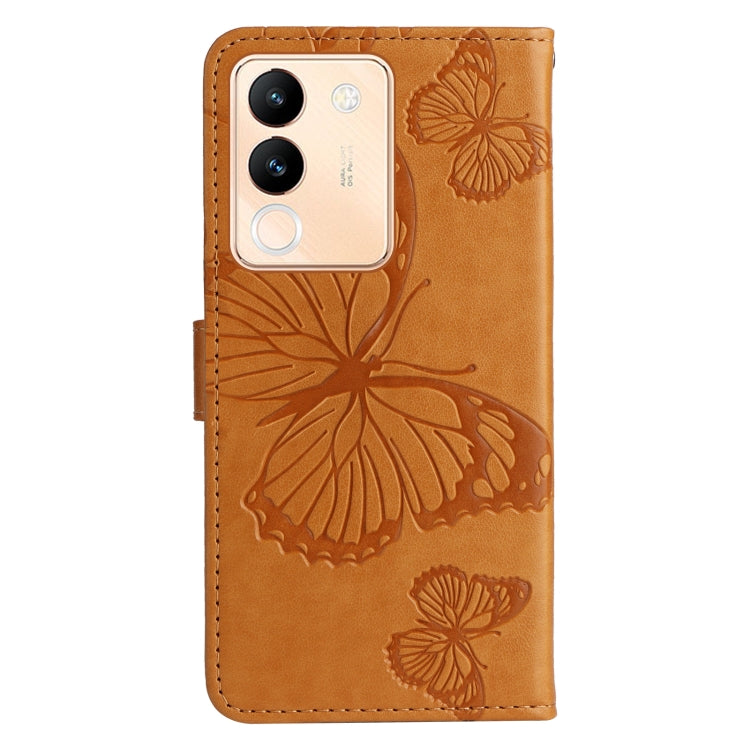 For vivo V29e Global / Y200 5G Global 3D Butterfly Embossed Flip Leather Phone Case