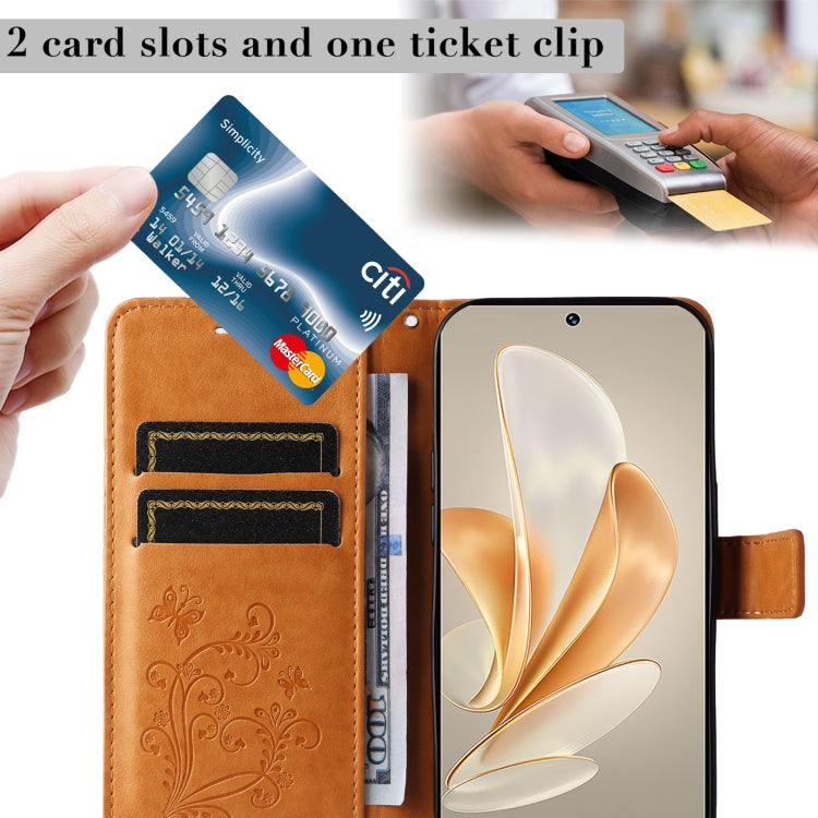 For vivo V29e Global / Y200 5G Global 3D Butterfly Embossed Flip Leather Phone Case