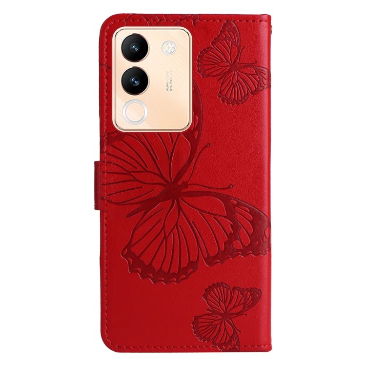 For vivo V29e Global / Y200 5G Global 3D Butterfly Embossed Flip Leather Phone Case