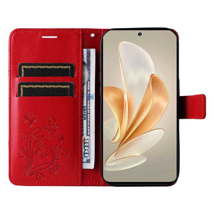 For vivo V29e Global / Y200 5G Global 3D Butterfly Embossed Flip Leather Phone Case