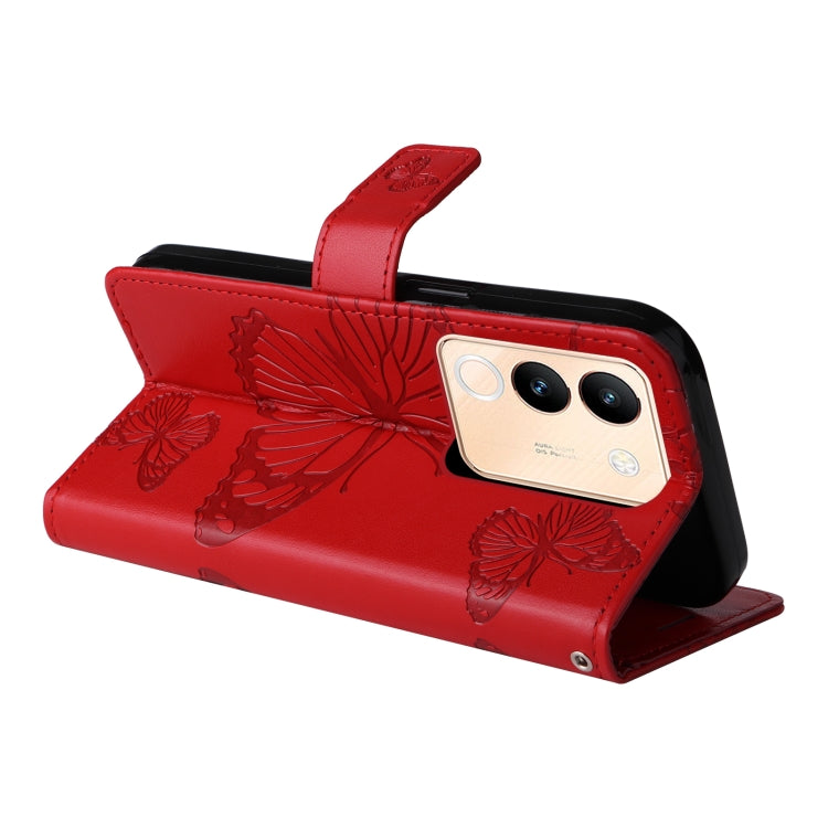For vivo V29e Global / Y200 5G Global 3D Butterfly Embossed Flip Leather Phone Case