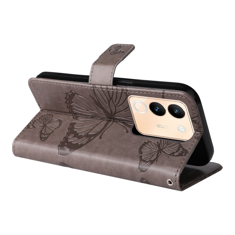 For vivo V29e Global / Y200 5G Global 3D Butterfly Embossed Flip Leather Phone Case