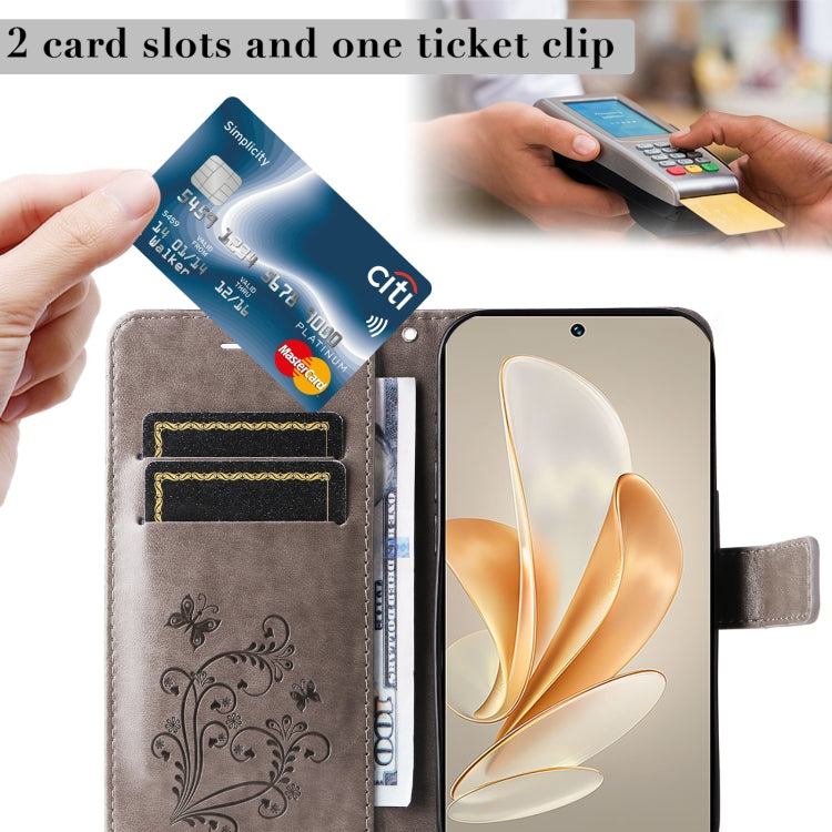 For vivo V29e Global / Y200 5G Global 3D Butterfly Embossed Flip Leather Phone Case