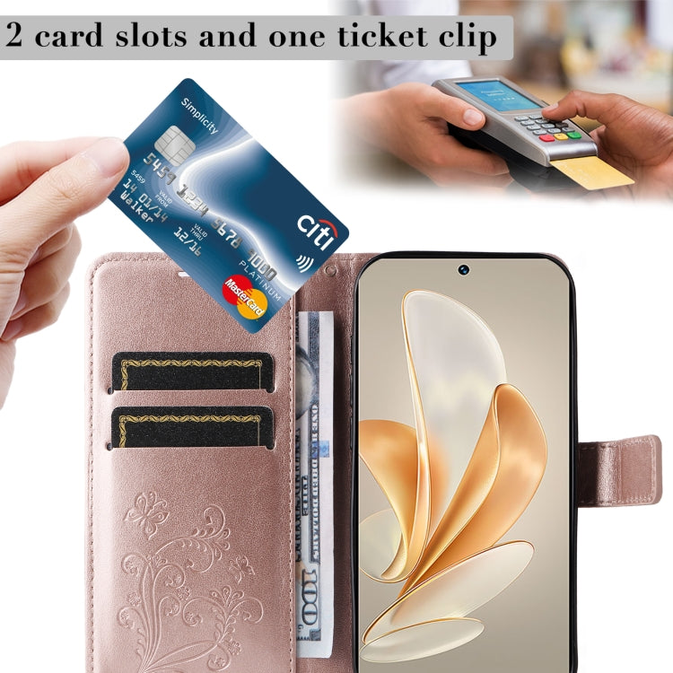 For vivo V29e Global / Y200 5G Global 3D Butterfly Embossed Flip Leather Phone Case