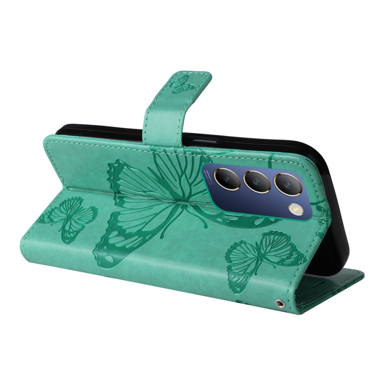 For vivo V40 SE 5G / Y100 IDN 3D Butterfly Embossed Flip Leather Phone Case