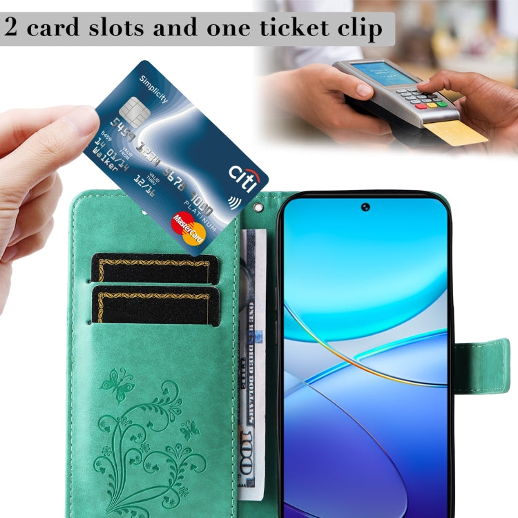 For vivo V40 SE 5G / Y100 IDN 3D Butterfly Embossed Flip Leather Phone Case