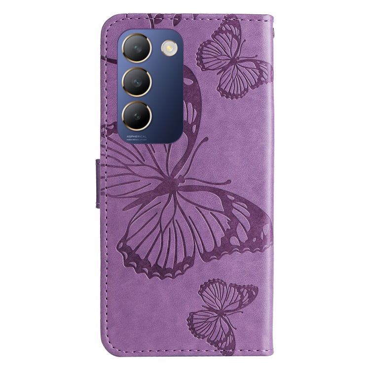 For vivo V40 SE 5G / Y100 IDN 3D Butterfly Embossed Flip Leather Phone Case