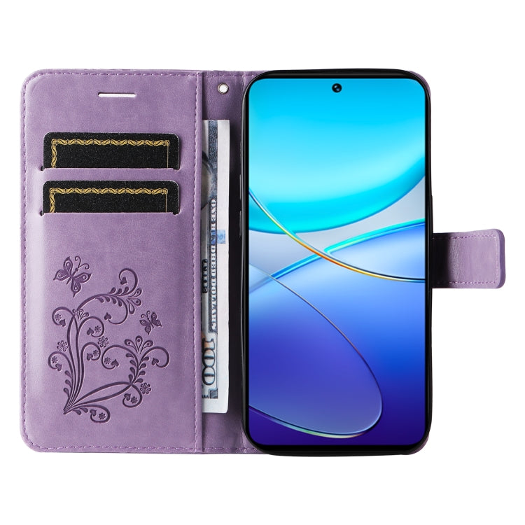 For vivo V40 SE 5G / Y100 IDN 3D Butterfly Embossed Flip Leather Phone Case