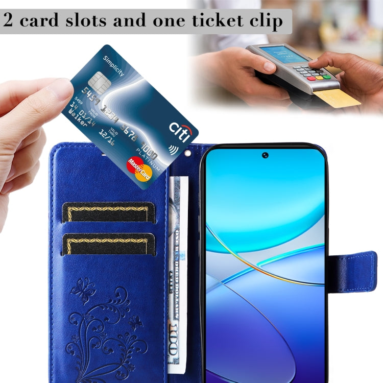 For vivo V40 SE 5G / Y100 IDN 3D Butterfly Embossed Flip Leather Phone Case