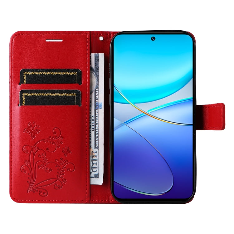For vivo V40 SE 5G / Y100 IDN 3D Butterfly Embossed Flip Leather Phone Case