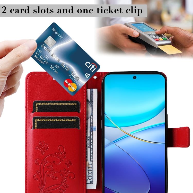 For vivo V40 SE 5G / Y100 IDN 3D Butterfly Embossed Flip Leather Phone Case