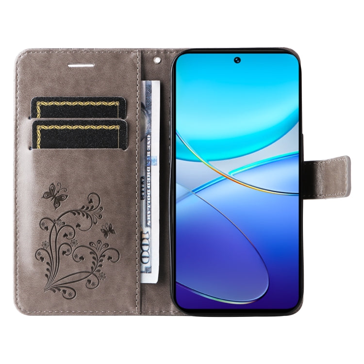 For vivo V40 SE 5G / Y100 IDN 3D Butterfly Embossed Flip Leather Phone Case