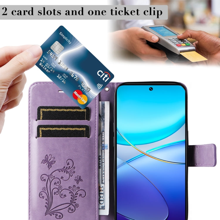 For vivo Y200e 5G Global / V30 Lite India 3D Butterfly Embossed Flip Leather Phone Case