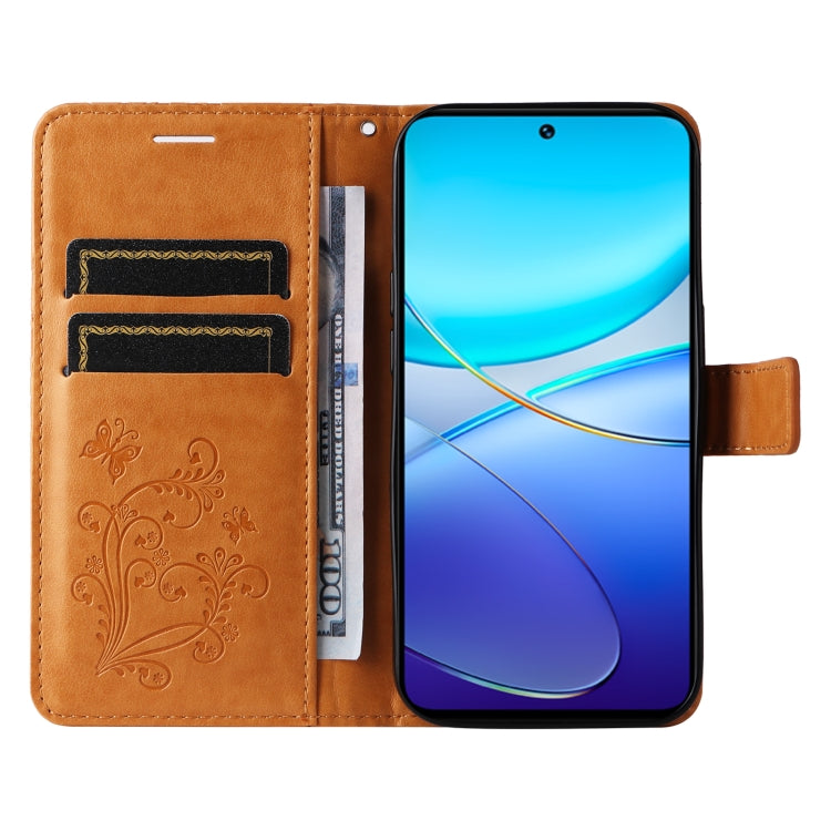 For vivo Y200e 5G Global / V30 Lite India 3D Butterfly Embossed Flip Leather Phone Case