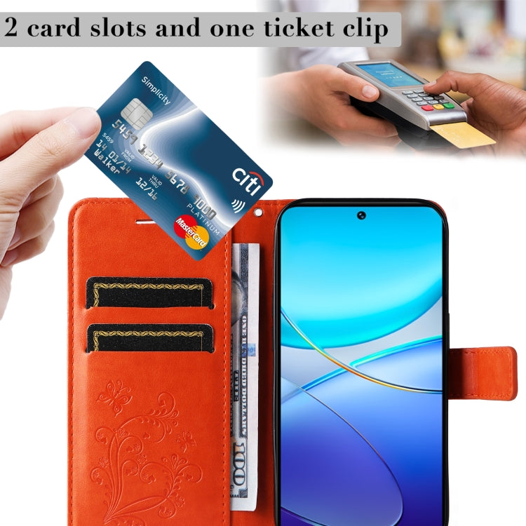 For vivo Y200e 5G Global / V30 Lite India 3D Butterfly Embossed Flip Leather Phone Case