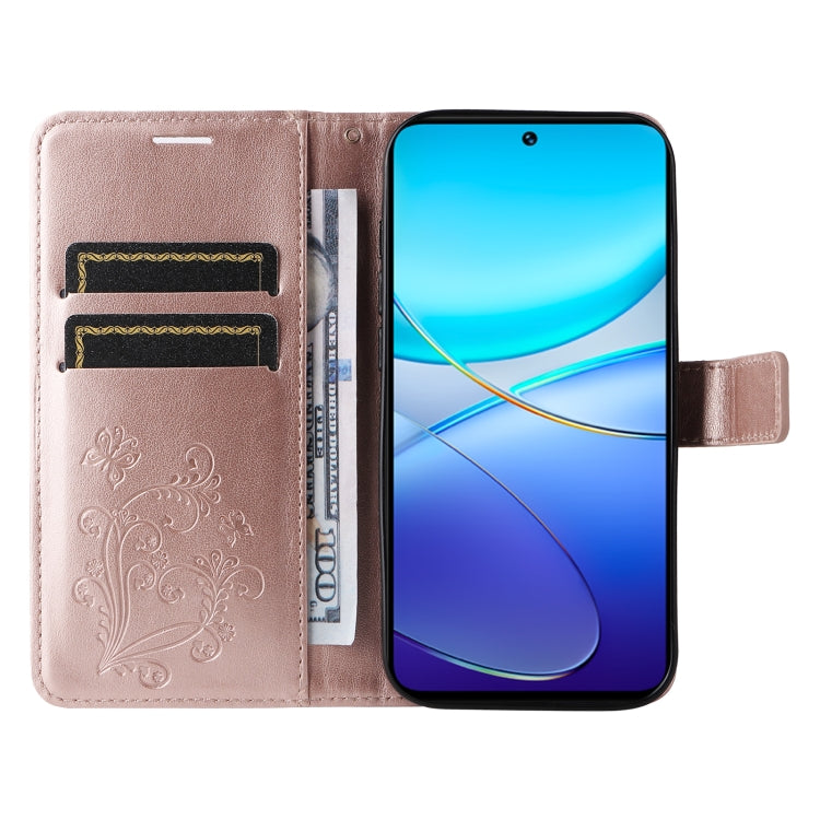 For vivo Y200e 5G Global / V30 Lite India 3D Butterfly Embossed Flip Leather Phone Case