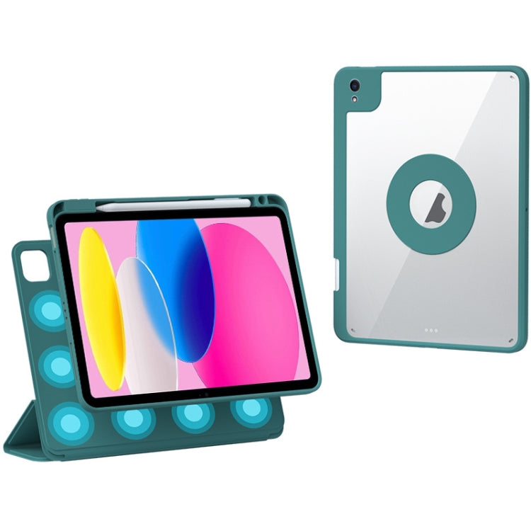 For iPad 2025 / 2022 Rotatable Magnetic Detachable Leather Tablet Case with Pen Slot