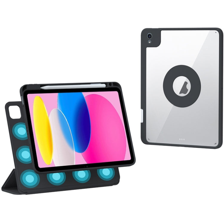 For iPad 2025 / 2022 Rotatable Magnetic Detachable Leather Tablet Case with Pen Slot