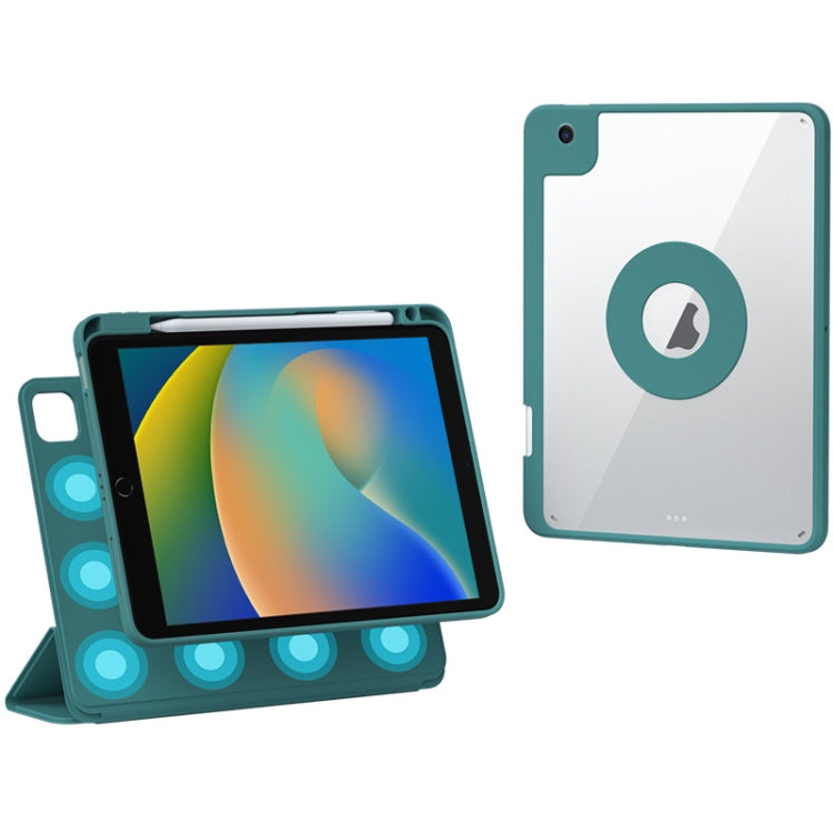 For iPad 10.2 2021 / Air 10.5 Rotatable Magnetic Detachable Leather Tablet Case with Pen Slot