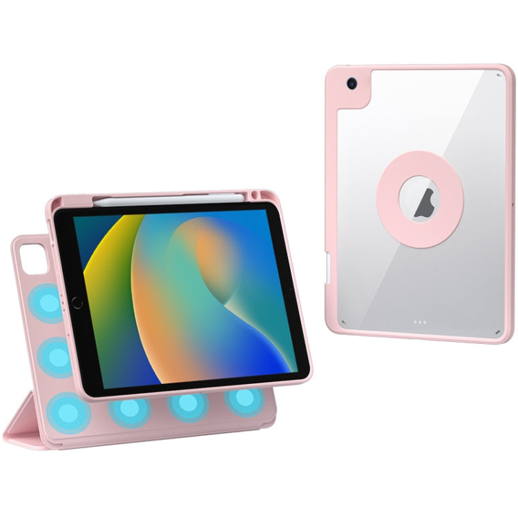 For iPad 10.2 2021 / Air 10.5 Rotatable Magnetic Detachable Leather Tablet Case with Pen Slot