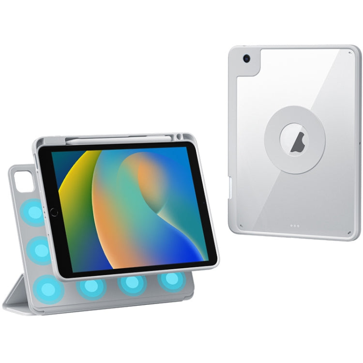 For iPad 10.2 2021 / Air 10.5 Rotatable Magnetic Detachable Leather Tablet Case with Pen Slot