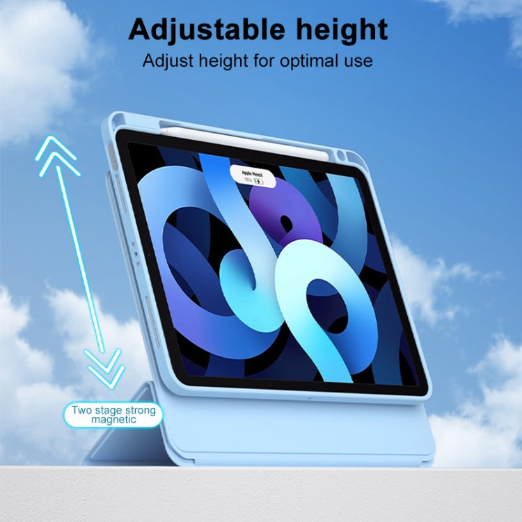 For iPad 10.2 2021 / Air 10.5 Rotatable Magnetic Detachable Leather Tablet Case with Pen Slot