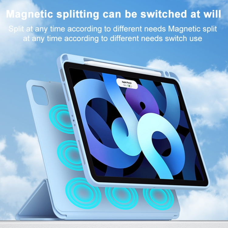 For iPad 2025 / 2022 Rotatable Magnetic Detachable Leather Tablet Case with Pen Slot
