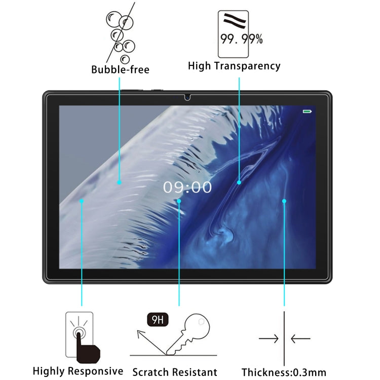 For VORTEX CMG101 10.1 2pcs 9H 0.3mm Explosion-proof Tempered Glass Film