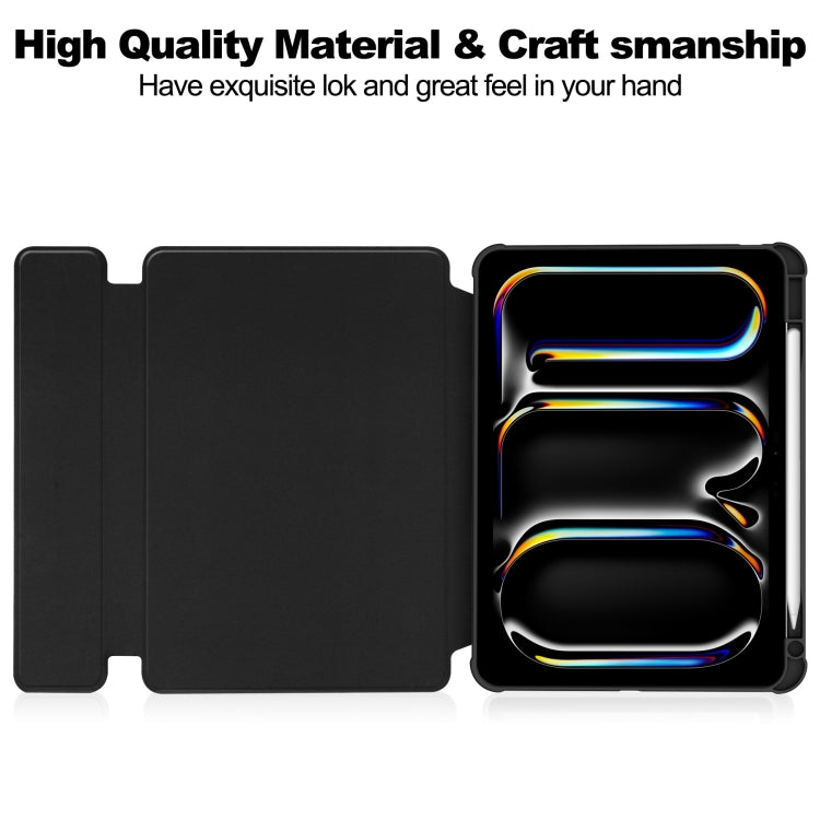 For iPad Pro 13 2025 / 2024 Transparent Rotation Smart Leather Tablet Case