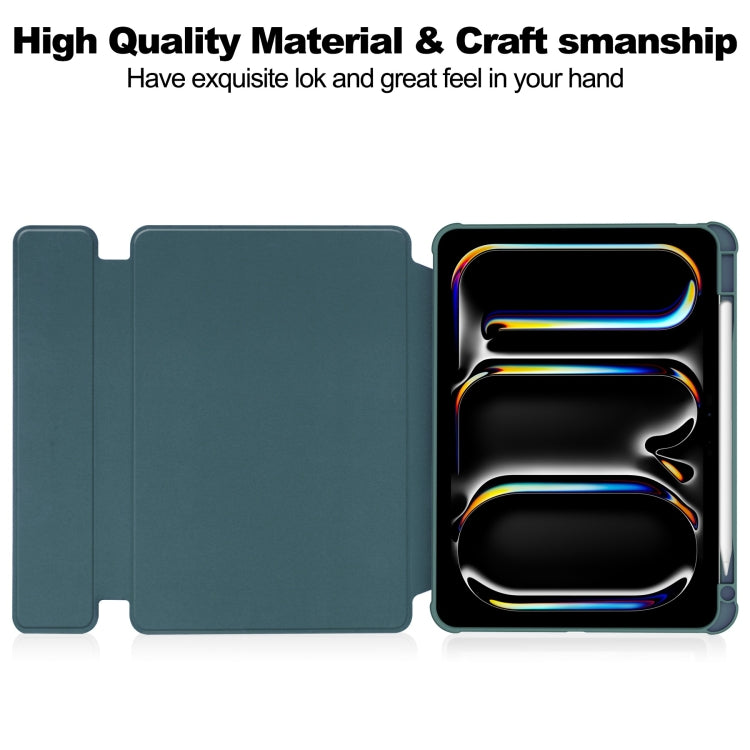 For iPad Pro 13 2025 / 2024 Transparent Rotation Smart Leather Tablet Case
