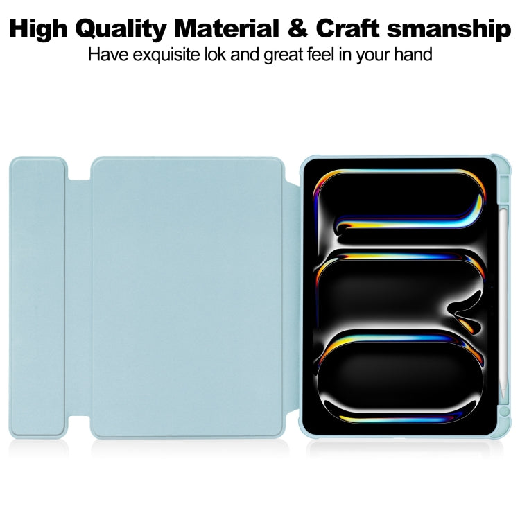 For iPad Pro 13 2025 / 2024 Transparent Rotation Smart Leather Tablet Case
