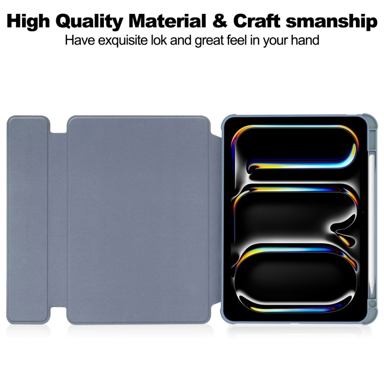 For iPad Pro 13 2025 / 2024 Transparent Rotation Smart Leather Tablet Case