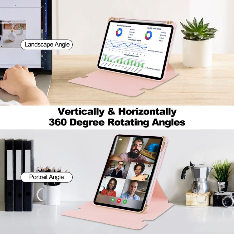 For iPad Pro 13 2025 / 2024 Transparent Rotation Smart Leather Tablet Case