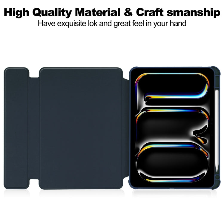 For iPad Pro 13 2025 / 2024 Transparent Rotation Smart Leather Tablet Case