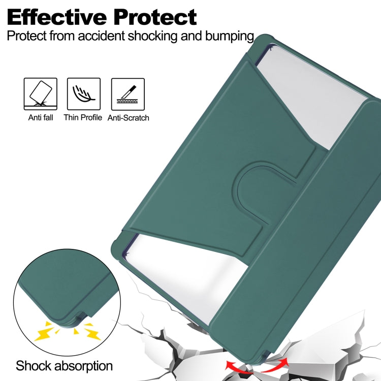 For iPad Air 13 2026 / 2025 / 2024 Transparent Rotation Smart Leather Tablet Case