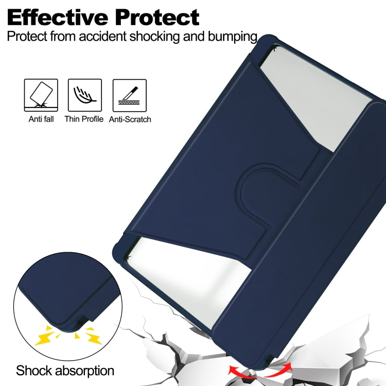 For iPad Air 13 2026 / 2025 / 2024 Transparent Rotation Smart Leather Tablet Case