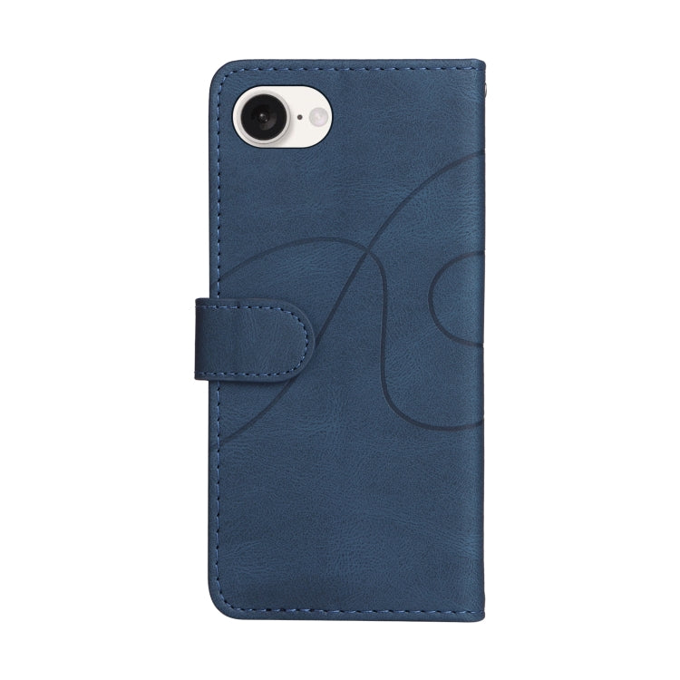 For iPhone 17e / 16e Dual-color Splicing Flip Leather Phone Case