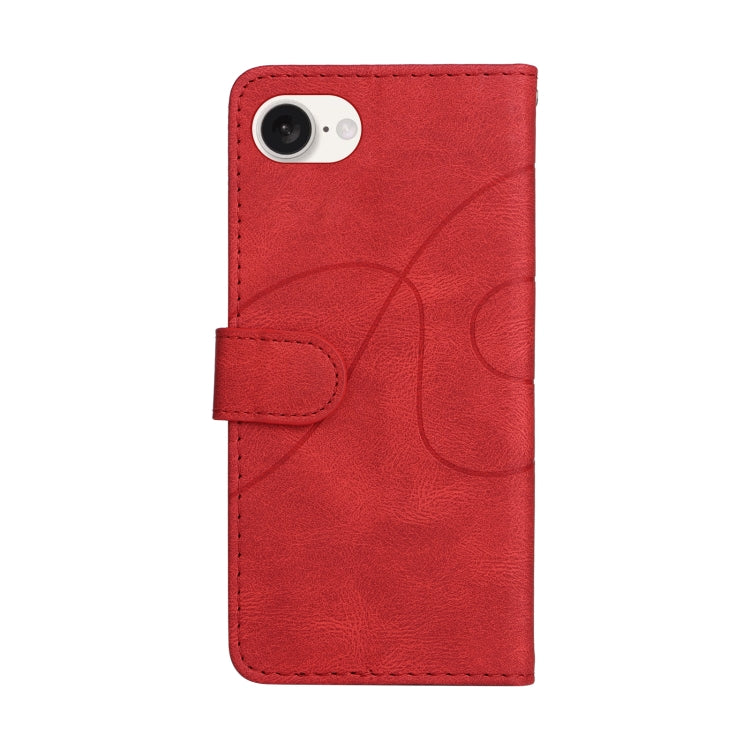 For iPhone 17e / 16e Dual-color Splicing Flip Leather Phone Case