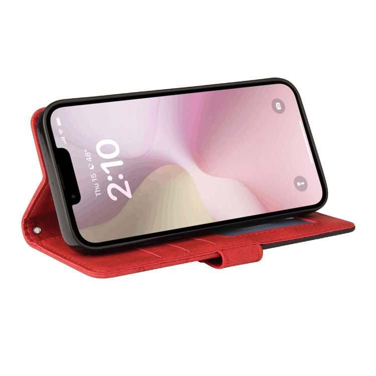 For iPhone 17e / 16e Dual-color Splicing Flip Leather Phone Case