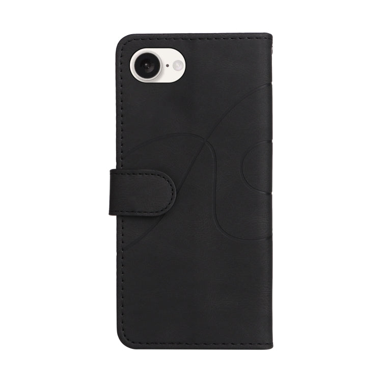 For iPhone 17e / 16e Dual-color Splicing Flip Leather Phone Case
