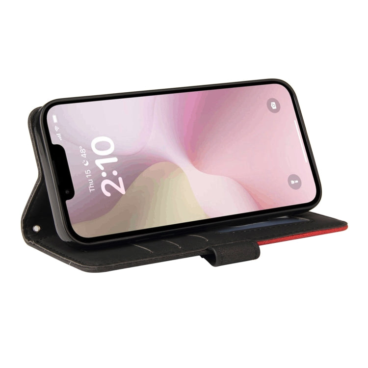 For iPhone 17e / 16e Dual-color Splicing Flip Leather Phone Case