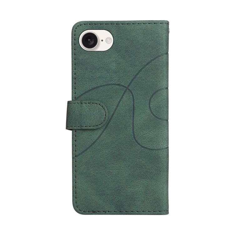 For iPhone 17e / 16e Dual-color Splicing Flip Leather Phone Case