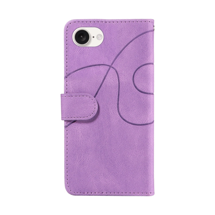 For iPhone 17e / 16e Dual-color Splicing Flip Leather Phone Case