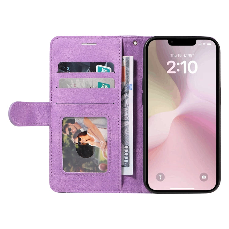 For iPhone 17e / 16e Dual-color Splicing Flip Leather Phone Case