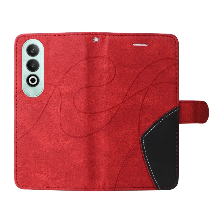 For OnePlus Nord CE4 Dual-color Splicing Flip Leather Phone Case