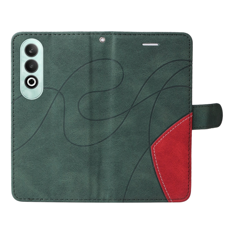 For OnePlus Nord CE4 Dual-color Splicing Flip Leather Phone Case
