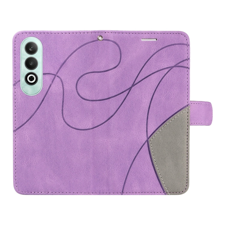 For OnePlus Nord CE4 Dual-color Splicing Flip Leather Phone Case